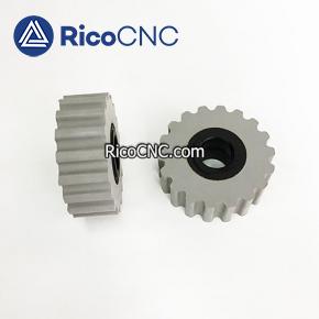 Grey Gear Type Top Pressure Roller 2-212-10-0200 without Countersink for Use On BRANDT Homag