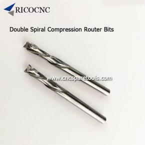 Carbide Compression Router Bits Double Spiral Cutter Bits