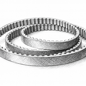 SCM 07L0164646E Closed Ring Toothed Belt For Edge bander