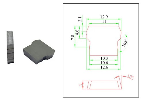 Rascador para tapacantos Rascador cuchillas de recambio Rascador de radio para tapacantos Cuchilla rascadora EdgeBander.jpg